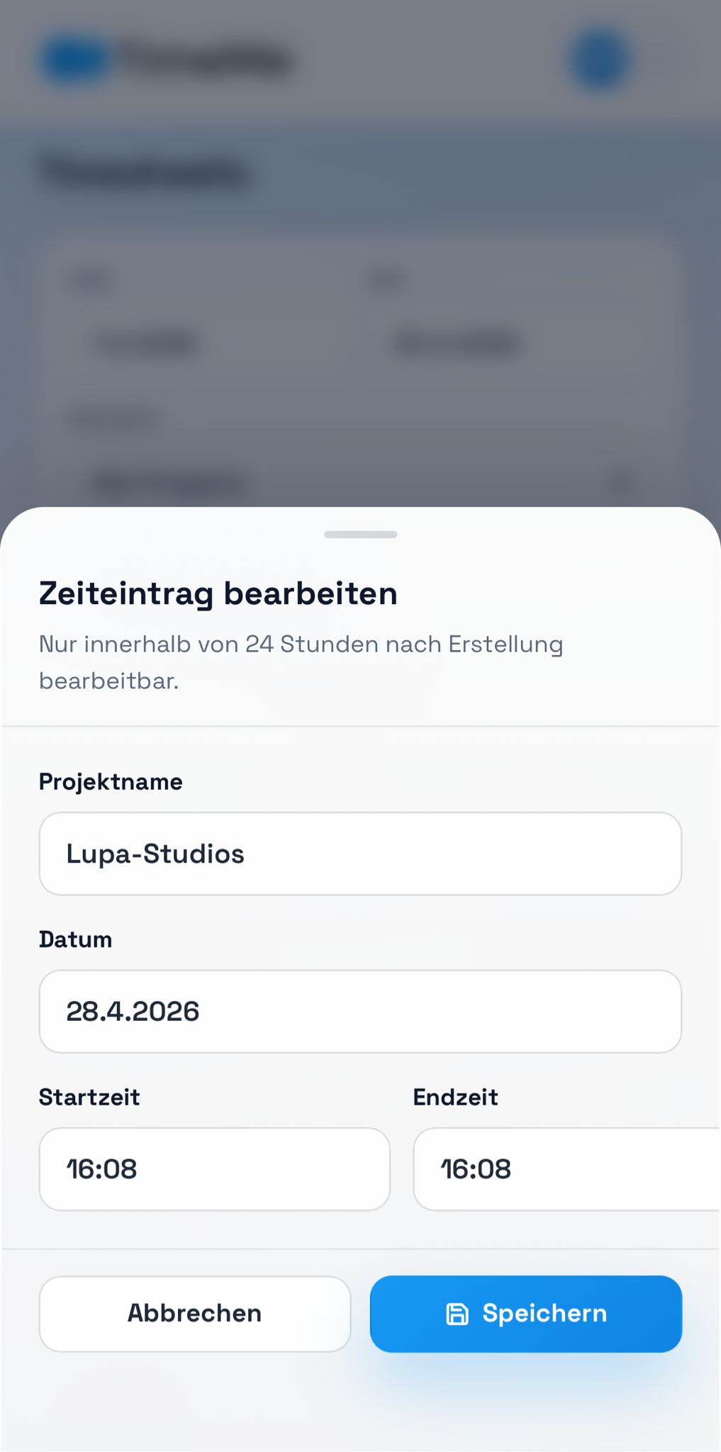 Time-Me App – Timesheets